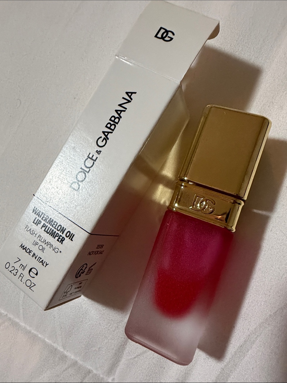 Dolce & Gabbana Watermelon Oil Lip Plumper – NEW full size , Light Blue travel